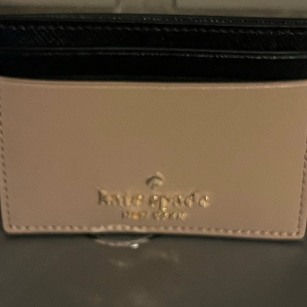 Kate Spade Beige and Black Card Holder